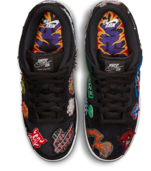 Nike SB Dunk Low Pro QS x Neckface "Black" Men's Skate Shoes DQ4488-001