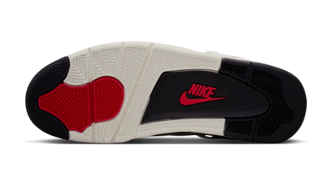 Air Jordan 4 Retro Men's Shoes – Sail/Black/University Red
