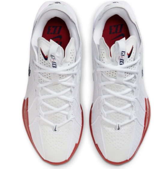 Nike Air Zoom GT Cut 3 EP "White Black Red" Men's Basketball Shoes DV2918-103