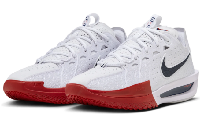 Nike Air Zoom GT Cut 3 EP "White Black Red" Men's Basketball Shoes DV2918-103