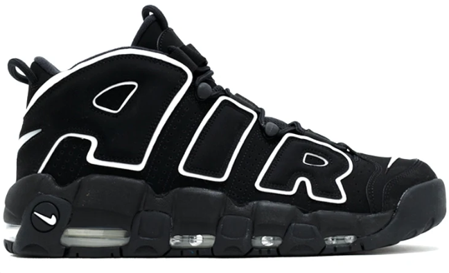 Nike Air More Uptempo "Black White" Men's Shoes 414962-004