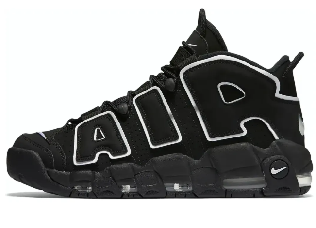 Nike Air More Uptempo "Black White" Men's Shoes 414962-004