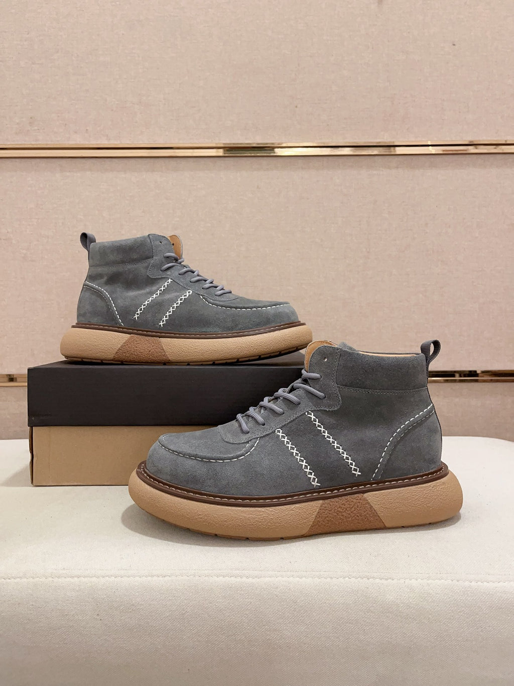 UGG Lowmel Lace-Up Suede Sneaker – Slate Blue