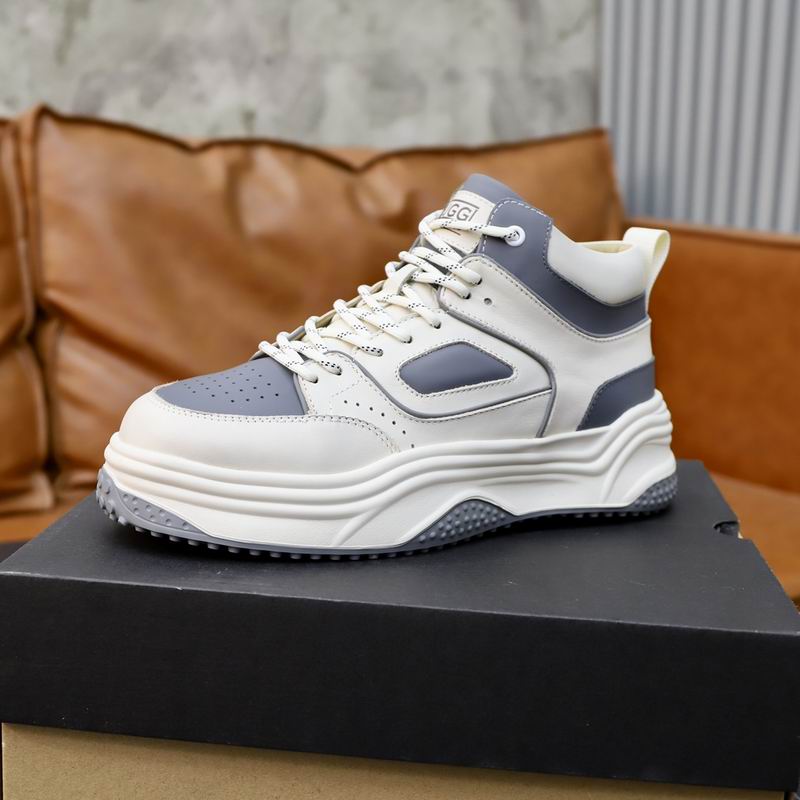 UGG High-Top Leather Sneaker Boot – White / Grey