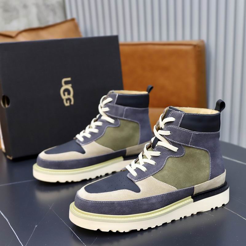 UGG High-Top Suede Boot – Navy / Olive / Cream