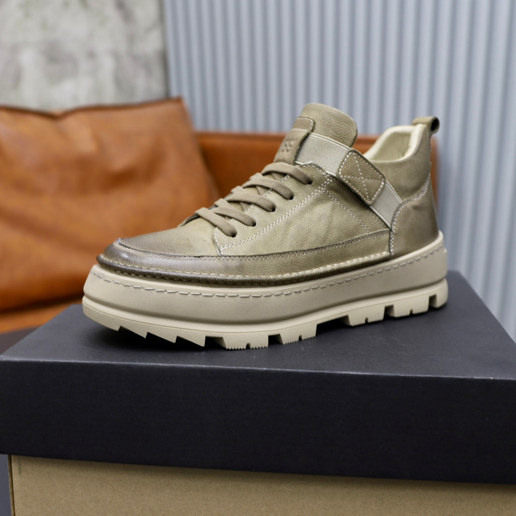 UGG High-Top Leather Sneaker Boot – Olive