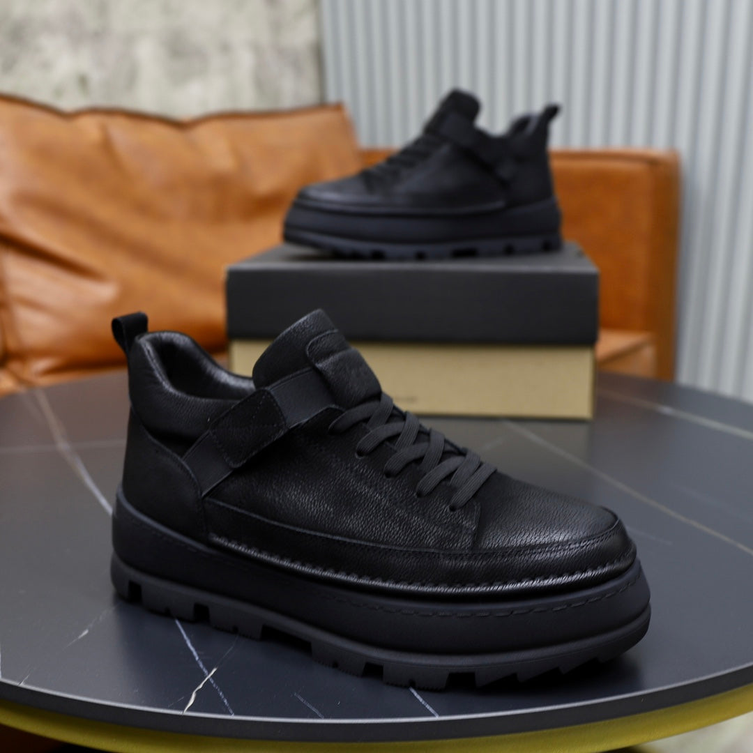 UGG High-Top Leather Sneaker Boot – Triple Black