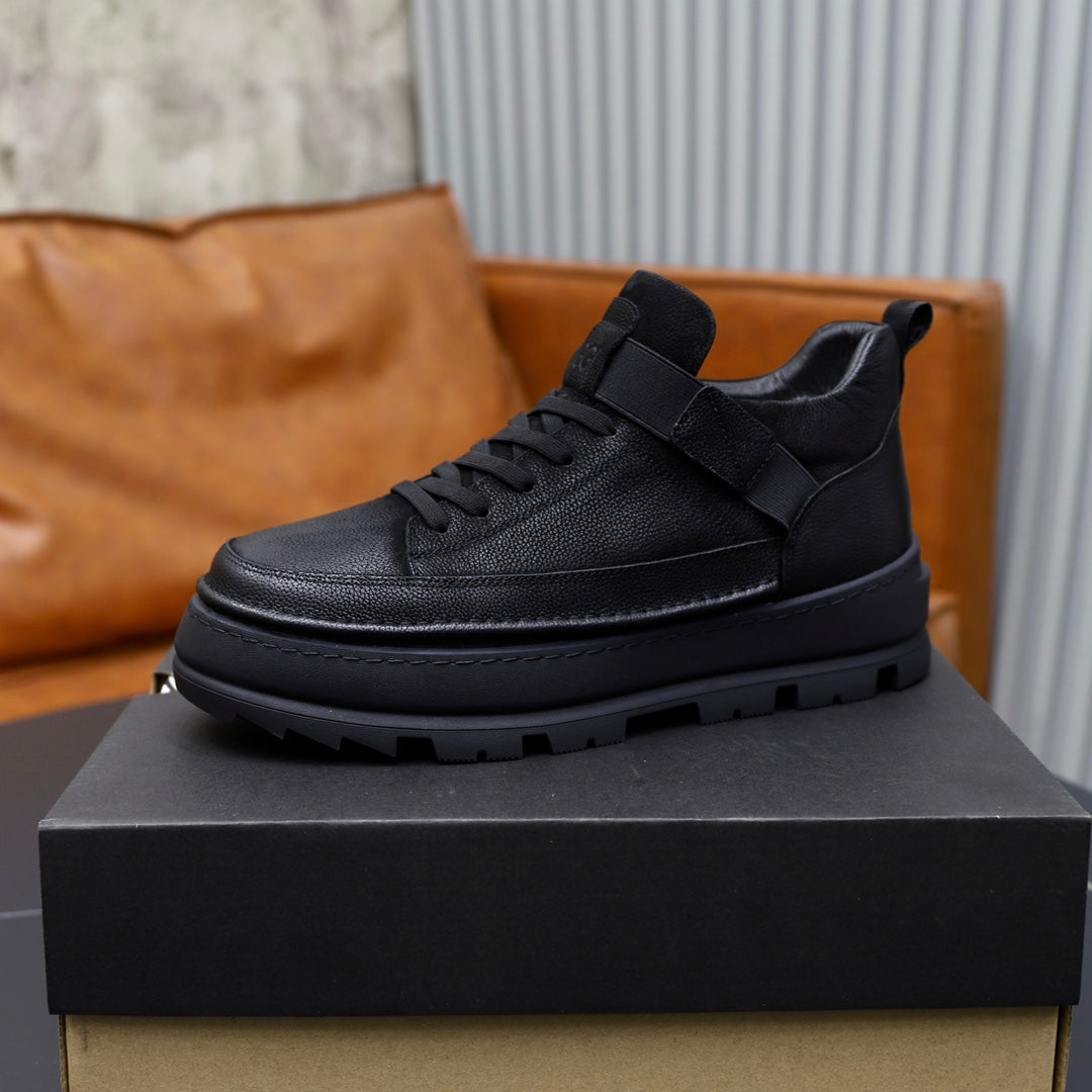 UGG High-Top Leather Sneaker Boot – Triple Black