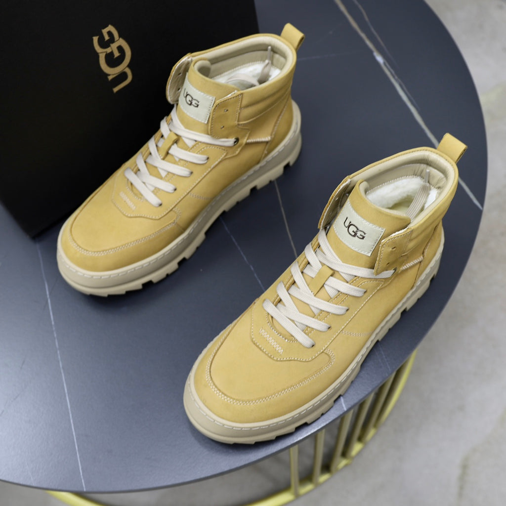 UGG High-Top Leather Sneaker Boot – Pistachio