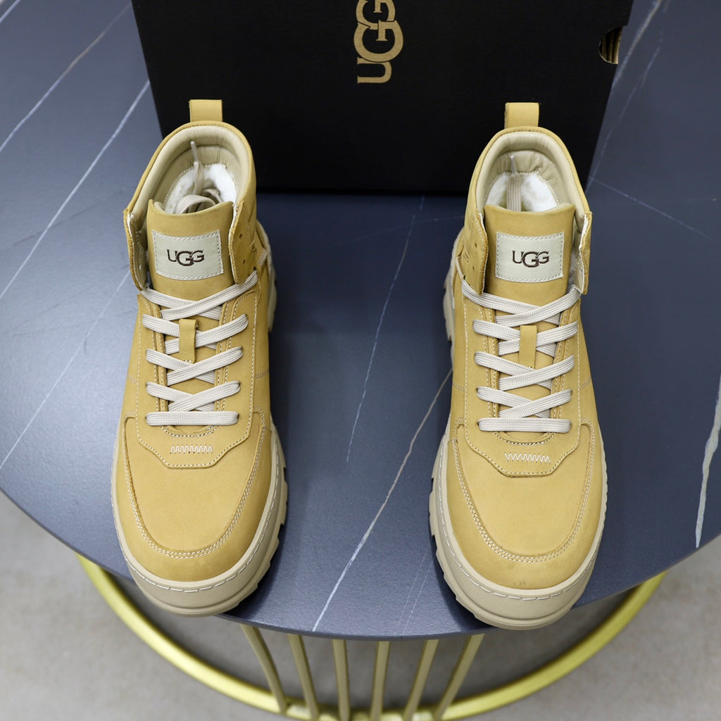 UGG High-Top Leather Sneaker Boot – Pistachio
