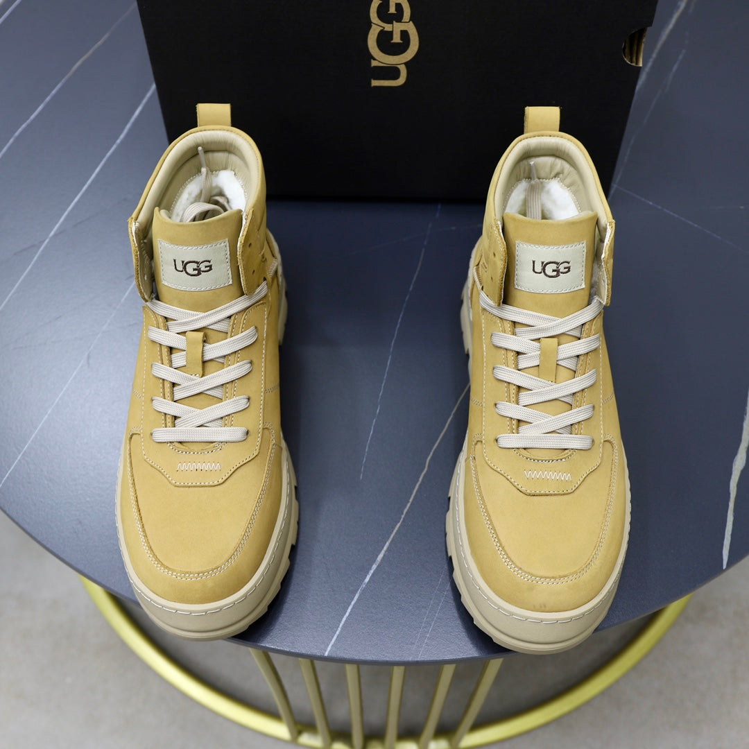 UGG High-Top Leather Sneaker Boot – Pistachio