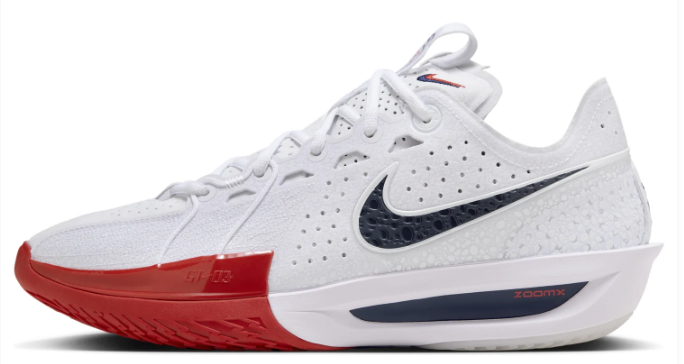 Nike Air Zoom GT Cut 3 EP "White Black Red" Men's Basketball Shoes DV2918-103